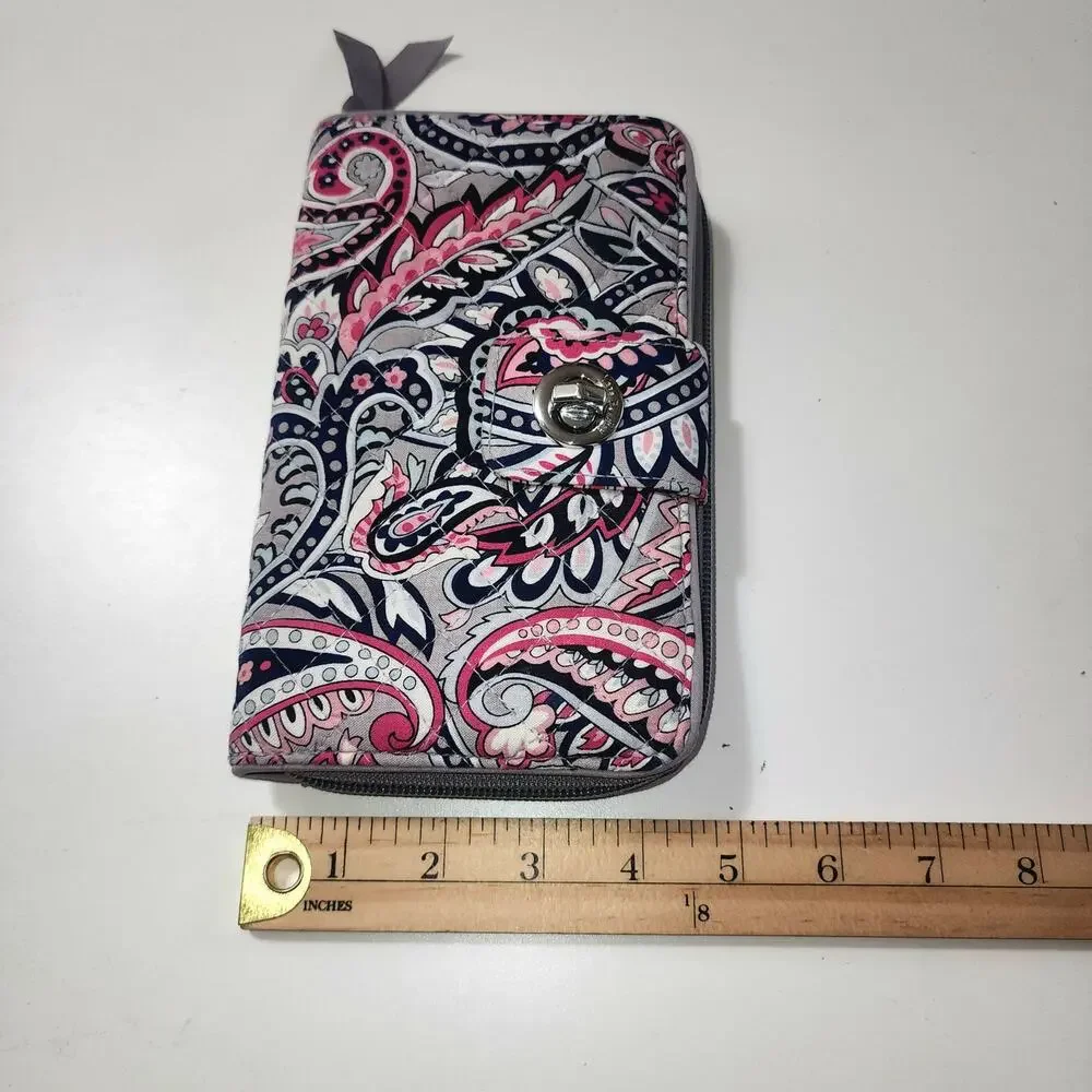 Vera Bradley Turnlock Wallet featuring the retired pattern Felicity Paisley.